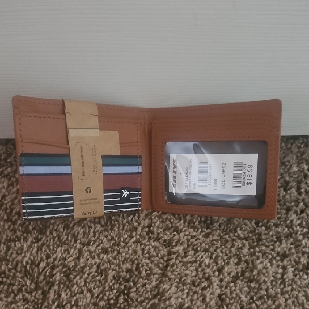 Thread Men's Brown Leather Bifold Wallet - Picture 2 of 10